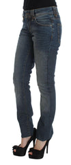 John Galliano Blue Wash Cotton Blend Slim Fit Jeans -   -  John Galliano.
