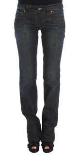 John Galliano Blue Wash Cotton Blend Slim Fit Bootcut Jeans -   -  John Galliano.