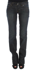 John Galliano Blue Wash Cotton Blend Slim Fit Bootcut Jeans -   -  John Galliano.