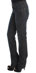 John Galliano Blue Wash Cotton Blend Slim Fit Bootcut Jeans -   -  John Galliano.