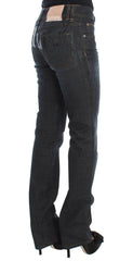 John Galliano Blue Wash Cotton Blend Slim Fit Bootcut Jeans -   -  John Galliano.