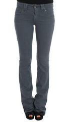 John Galliano Blue Cotton Blend Slim Fit Bootcut Jeans -   -  John Galliano.