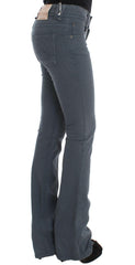 John Galliano Blue Cotton Blend Slim Fit Bootcut Jeans -   -  John Galliano.