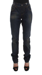 John Galliano Blue Wash Cotton Blend Boyfriend Fit Jeans -   -  John Galliano.