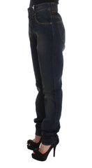 John Galliano Blue Wash Cotton Blend Boyfriend Fit Jeans -   -  John Galliano.