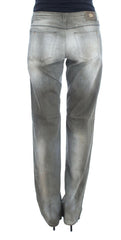 Ermanno Scervino Gray Cotton Blend Loose Fit Boyfriend Jeans -   -  Ermanno Scervino.