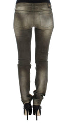 Ermanno Scervino Gray Wash Cotton Blend Slim Fit Jeans -   -  Ermanno Scervino.