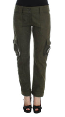 Ermanno Scervino Green Wool Blend Loose Fit Cargo Pants -   -  Ermanno Scervino.