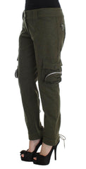 Ermanno Scervino Green Wool Blend Loose Fit Cargo Pants -   -  Ermanno Scervino.
