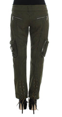 Ermanno Scervino Green Wool Blend Loose Fit Cargo Pants -   -  Ermanno Scervino.
