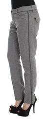 Ermanno Scervino Gray Cotton Straight Fit Casual Pants -   -  Ermanno Scervino.
