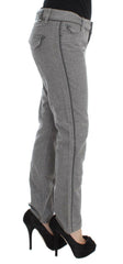 Ermanno Scervino Gray Cotton Straight Fit Casual Pants -   -  Ermanno Scervino.