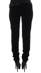Ermanno Scervino Black Viscose Blend Velvet Slim Fit Pants -   -  Ermanno Scervino.