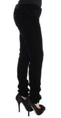 Ermanno Scervino Black Viscose Blend Velvet Slim Fit Pants -   -  Ermanno Scervino.