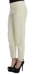 Ermanno Scervino Beige Cotton Capri Cropped Cargo Pants -   -  Ermanno Scervino.