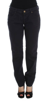 Ermanno Scervino Blue Cotton Blend Casual Fit Pants -   -  Ermanno Scervino.