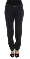 Ermanno Scervino Blue Cotton Blend Casual Fit Pants -   -  Ermanno Scervino.