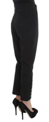 Ermanno Scervino Black Cotton Blend Capri Cropped Pants -   -  Ermanno Scervino.