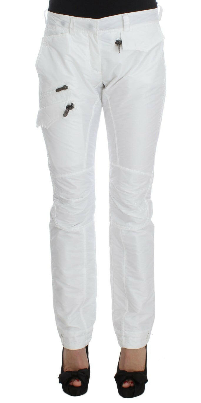 Ermanno Scervino White Nylon Padded Slim Fit Cargo Pants -   -  Ermanno Scervino.