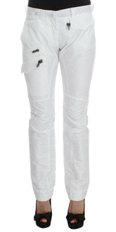 Ermanno Scervino White Nylon Padded Slim Fit Cargo Pants -   -  Ermanno Scervino.