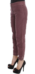 Ermanno Scervino Bordeaux Cotton Cropped Cargo Pants -   -  Ermanno Scervino.