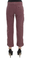 Ermanno Scervino Bordeaux Cotton Cropped Cargo Pants -   -  Ermanno Scervino.