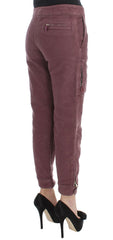 Ermanno Scervino Bordeaux Cotton Cropped Cargo Pants -   -  Ermanno Scervino.