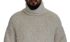 Dolce & Gabbana Cream Wool Knit Turtleneck Pullover Sweater -   -  Dolce & Gabbana.