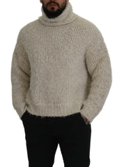 Dolce & Gabbana Cream Wool Knit Turtleneck Pullover Sweater -   -  Dolce & Gabbana.