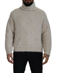 Dolce & Gabbana Cream Wool Knit Turtleneck Pullover Sweater -   -  Dolce & Gabbana.