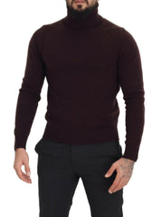 Dolce & Gabbana Brown Wool Turtle Neck Pullover Sweater -   -  Dolce & Gabbana.