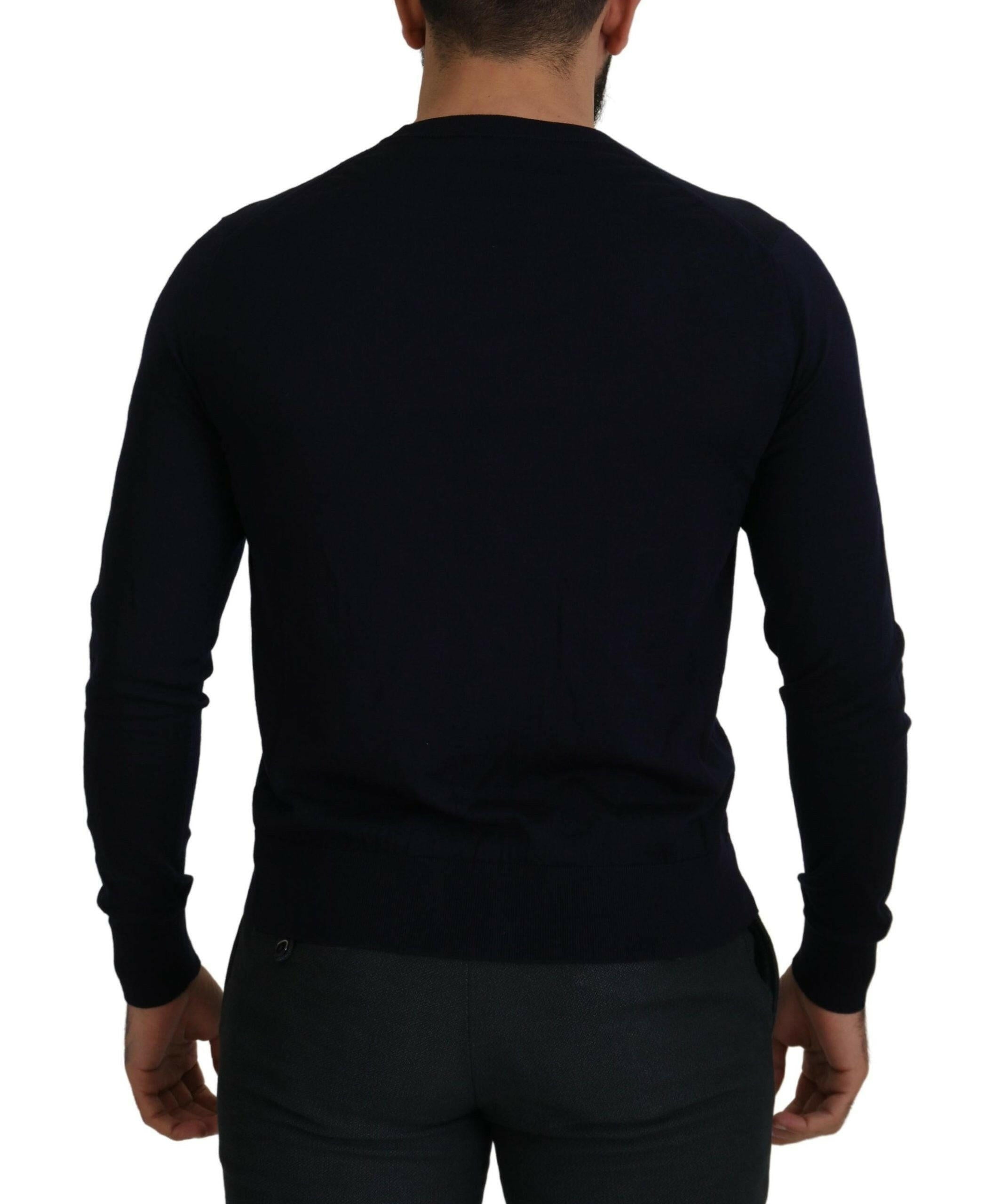 Dolce & Gabbana Blue Wool STAFF Down Cardigan Sweater -   -  Dolce & Gabbana. Dolce & Gabbana Blue Wool STAFF Down Cardigan Sweater -   -  Dolce & Gabbana.