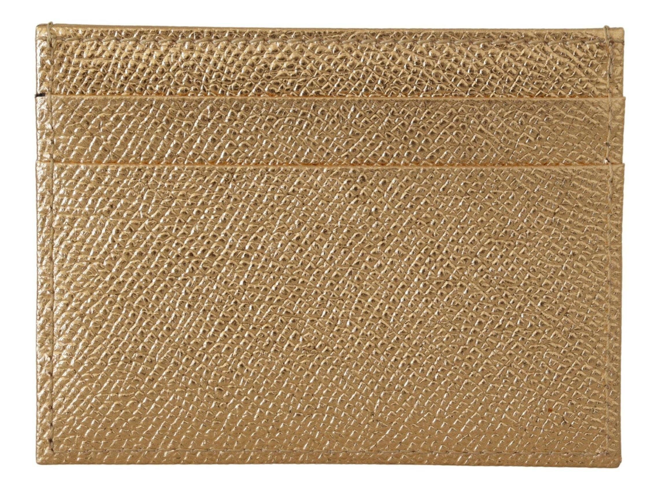 Dolce & Gabbana Gold Leather #DGLovesLondon Women Cardholder Case Wallet -   -  Dolce & Gabbana. Dolce & Gabbana Gold Leather #DGLovesLondon Women Cardholder Case Wallet -   -  Dolce & Gabbana.