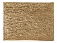 Dolce & Gabbana Gold Leather #DGLovesLondon Women Cardholder Case Wallet -   -  Dolce & Gabbana.