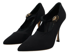 Dolce & Gabbana Black Socks Stretch Crystal Pumps Shoes -   -  Dolce & Gabbana.