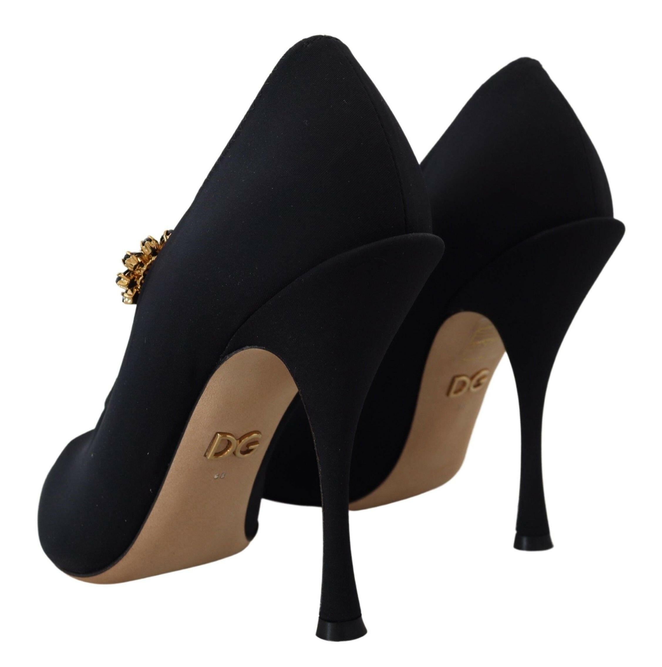 Dolce & Gabbana Black Socks Stretch Crystal Pumps Shoes -   -  Dolce & Gabbana. Dolce & Gabbana Black Socks Stretch Crystal Pumps Shoes -   -  Dolce & Gabbana.