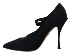 Dolce & Gabbana Black Socks Stretch Crystal Pumps Shoes -   -  Dolce & Gabbana.