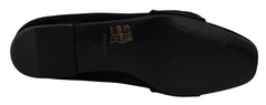 Dolce & Gabbana Black Velvet Crystals Loafers Flats Shoes -   -  Dolce & Gabbana.