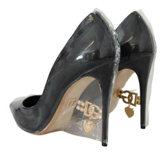 Dolce & Gabbana Black Leather Heels Pumps Plastic Wrapped Shoes -   -  Dolce & Gabbana.