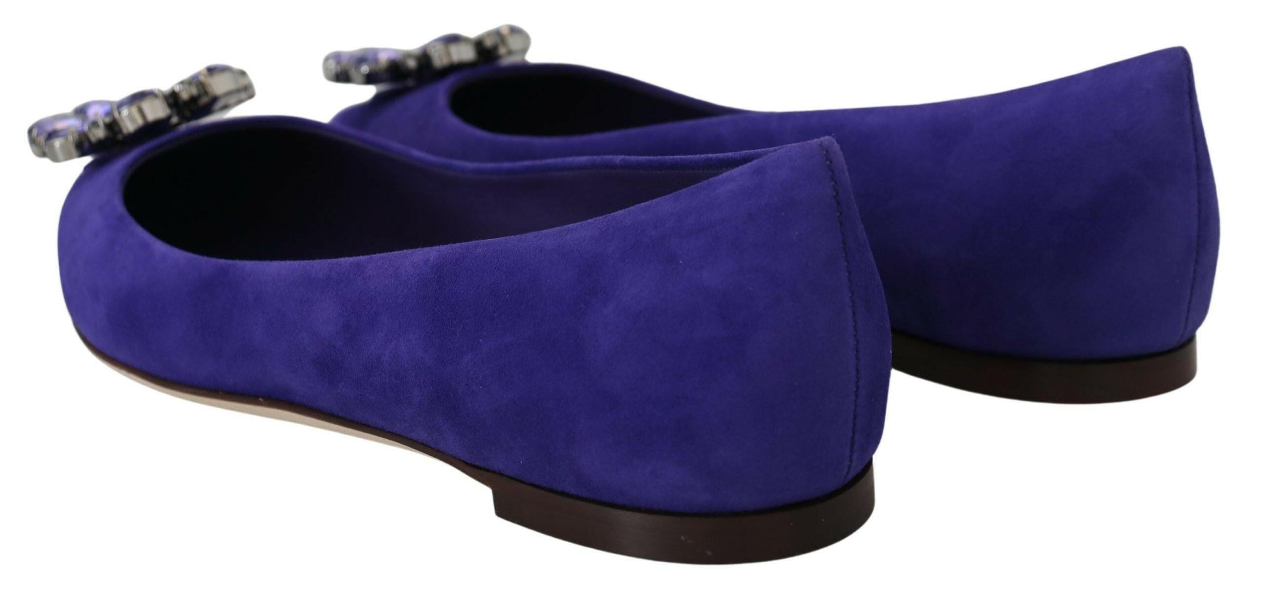 Dolce & Gabbana Purple Suede Crystals Loafers Flats Shoes -   -  Dolce & Gabbana. Dolce & Gabbana Purple Suede Crystals Loafers Flats Shoes -   -  Dolce & Gabbana.