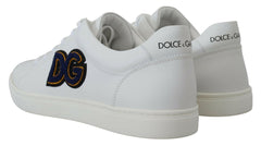 Dolce & Gabbana White Leather DG Logo Casual Sneakers Shoes -   -  Dolce & Gabbana.