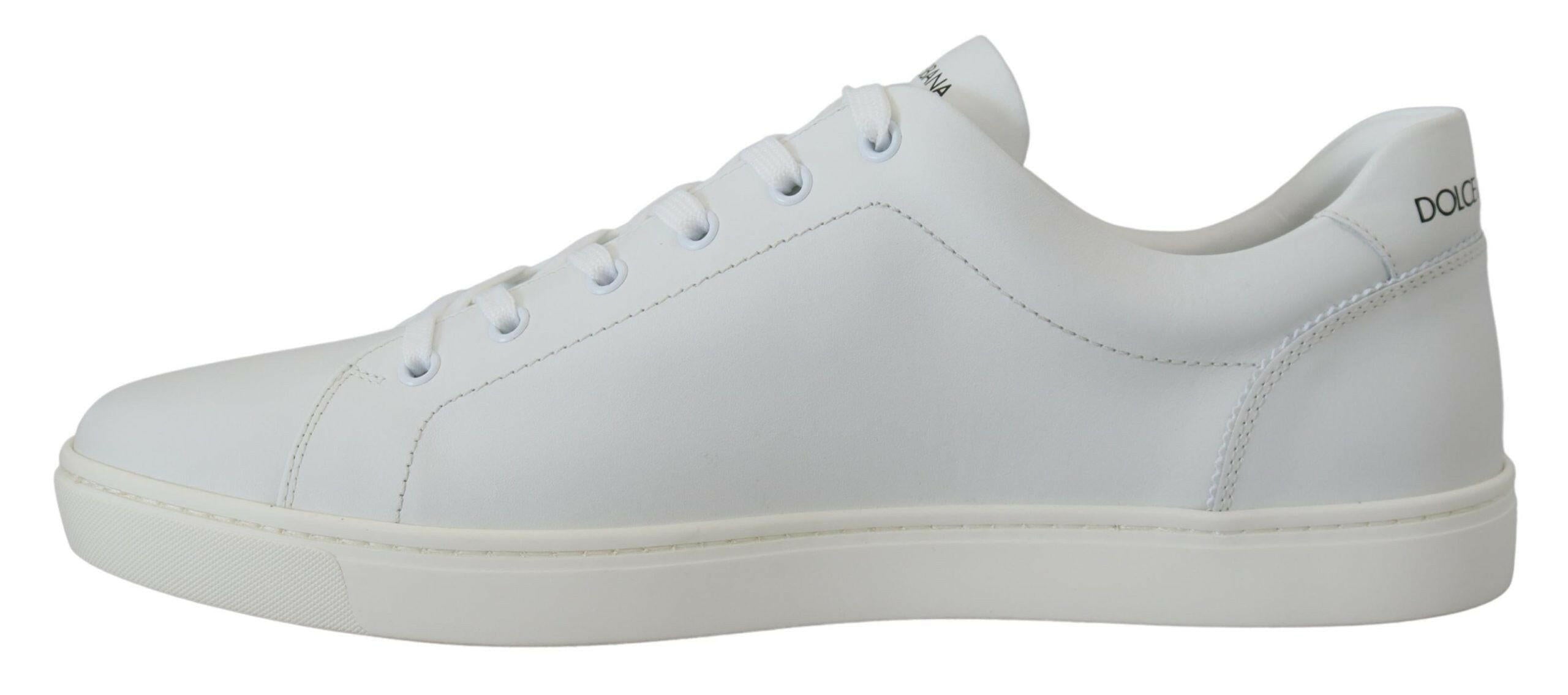 Dolce & Gabbana White Leather DG Logo Casual Sneakers Shoes -   -  Dolce & Gabbana. Dolce & Gabbana White Leather DG Logo Casual Sneakers Shoes -   -  Dolce & Gabbana.