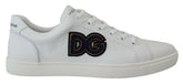Dolce & Gabbana White Leather DG Logo Casual Sneakers Shoes -   -  Dolce & Gabbana.