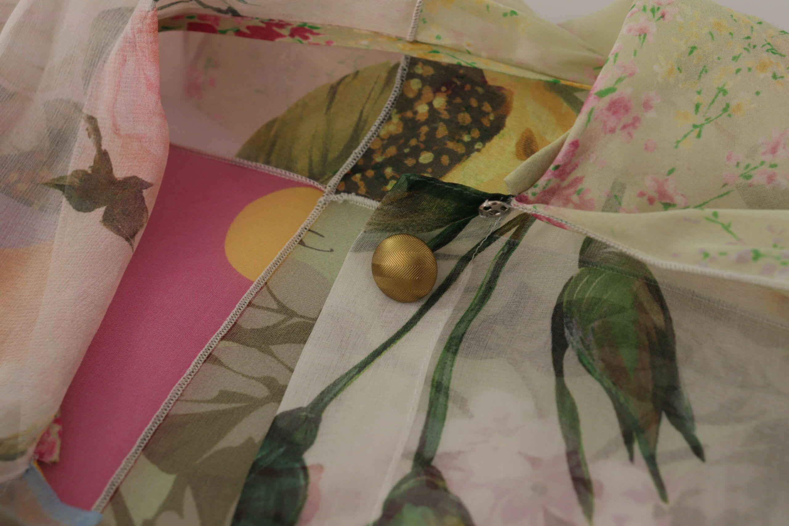 Dolce & Gabbana Multicolor Ascot Collar Patchwork Blouse Top -   -  Dolce & Gabbana. Dolce & Gabbana Multicolor Ascot Collar Patchwork Blouse Top -   -  Dolce & Gabbana.