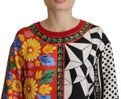 Dolce & Gabbana Multicolor Printed Baroque Loose Long Sleeve -   -  Dolce & Gabbana.