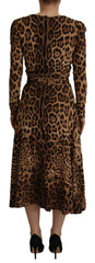 Dolce & Gabbana Brown Leopard Wrap A-line Maxi Viscose Dress -   -  Dolce & Gabbana.