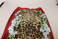 Dolce & Gabbana Multicolor Leopard Flora Printed Mid Waist Trouser Pants -   -  Dolce & Gabbana.
