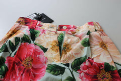 Dolce & Gabbana Multicolor Flora Printed High Waist Cropped Trouser Pants -   -  Dolce & Gabbana.