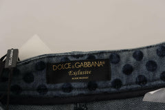 Dolce & Gabbana Blue Floral High Waist Skinny Denim Jeans -   -  Dolce & Gabbana.