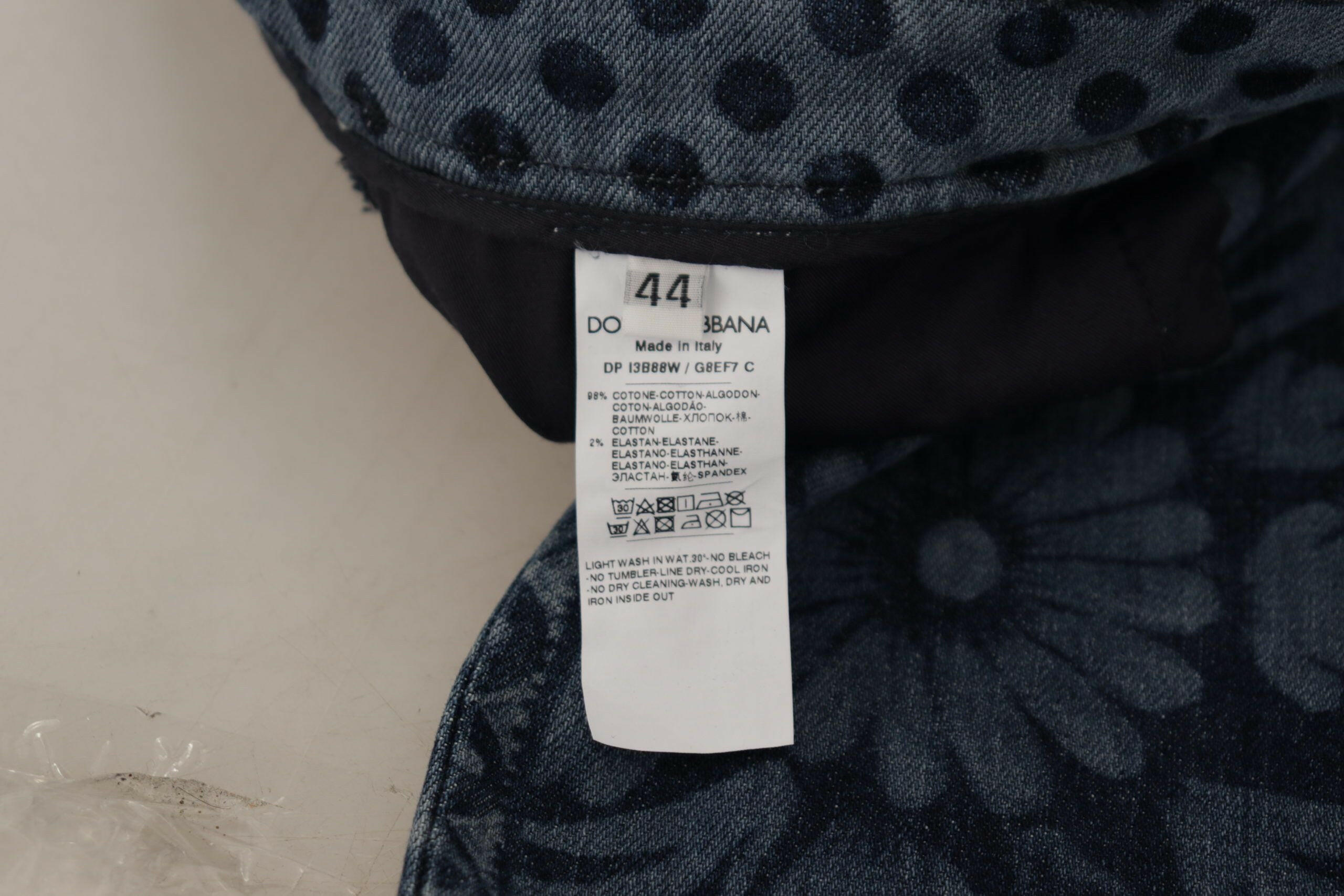 Dolce & Gabbana Blue Floral High Waist Skinny Denim Jeans -   -  Dolce & Gabbana. Dolce & Gabbana Blue Floral High Waist Skinny Denim Jeans -   -  Dolce & Gabbana.